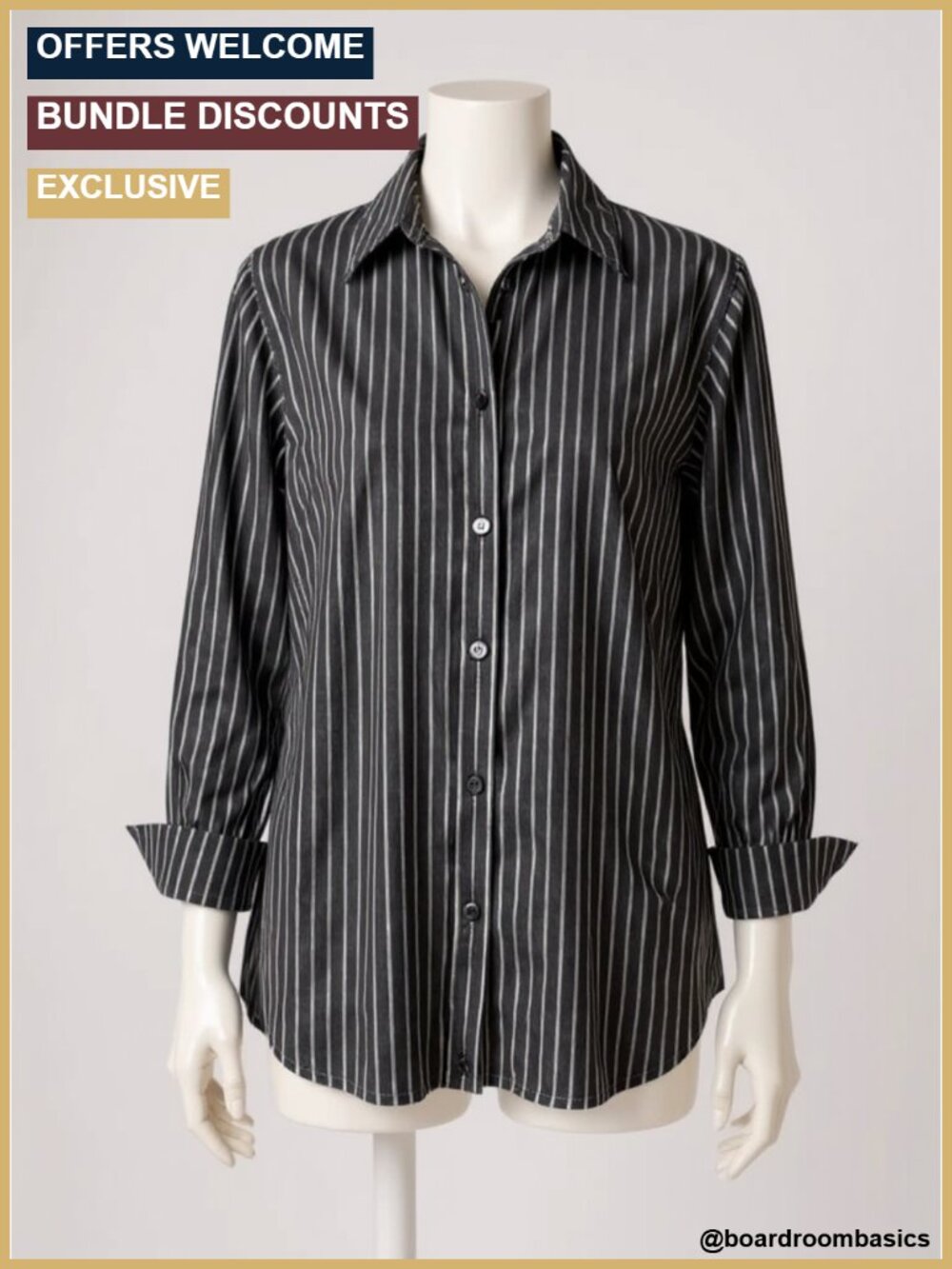 Long Sleeve Cotton Button Down Shirt Dressy Blouse for Work